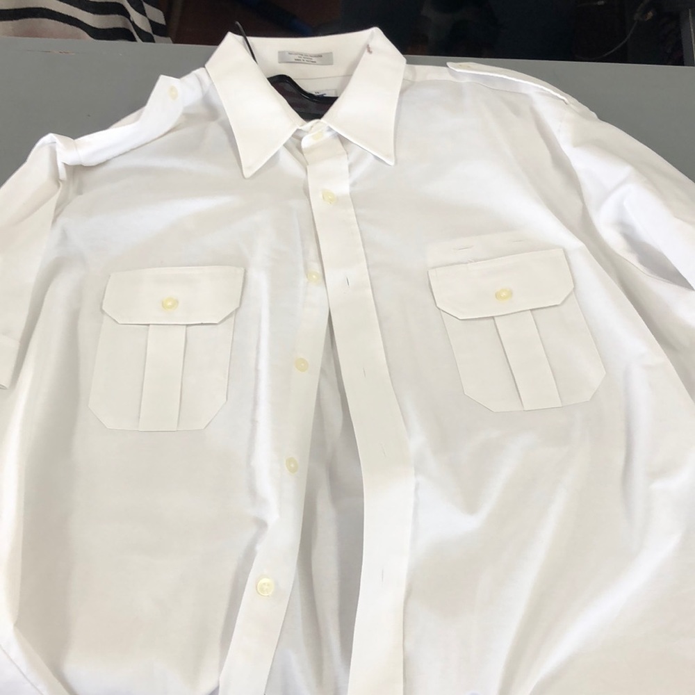 White casual button down